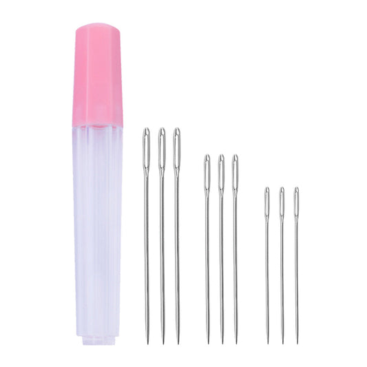 Big Eye Sewing Needles Set Stainless Steel Stitching Tools (3pcs a bottle)