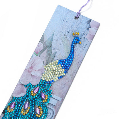 DIY Rhinestone Diamond Painting Leather Bookmarks Animal Leather Handicraft