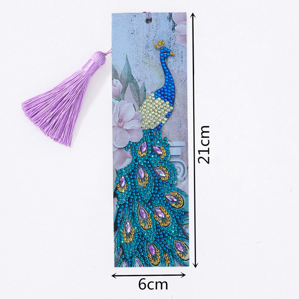 DIY Rhinestone Diamond Painting Leather Bookmarks Animal Leather Handicraft