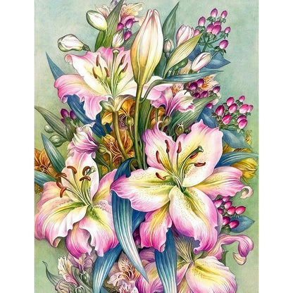 Lilies - Full Round Drill Diamond Painting 30*40CM