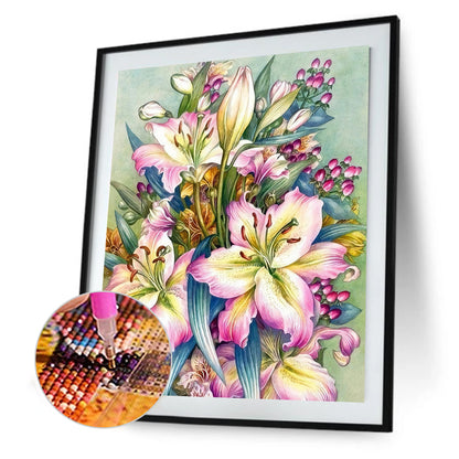 Lilies - Full Round Drill Diamond Painting 30*40CM