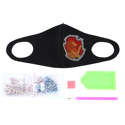 33 X 13cm Part Drill DIY Diamond Face Mask Rhinestones Mosaic Mouth Cover