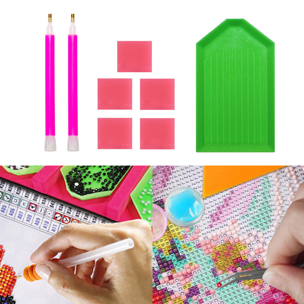 DIY Diamond Painting Tools Set 5D Mosaic Painting Pen Clay Tray Accessories