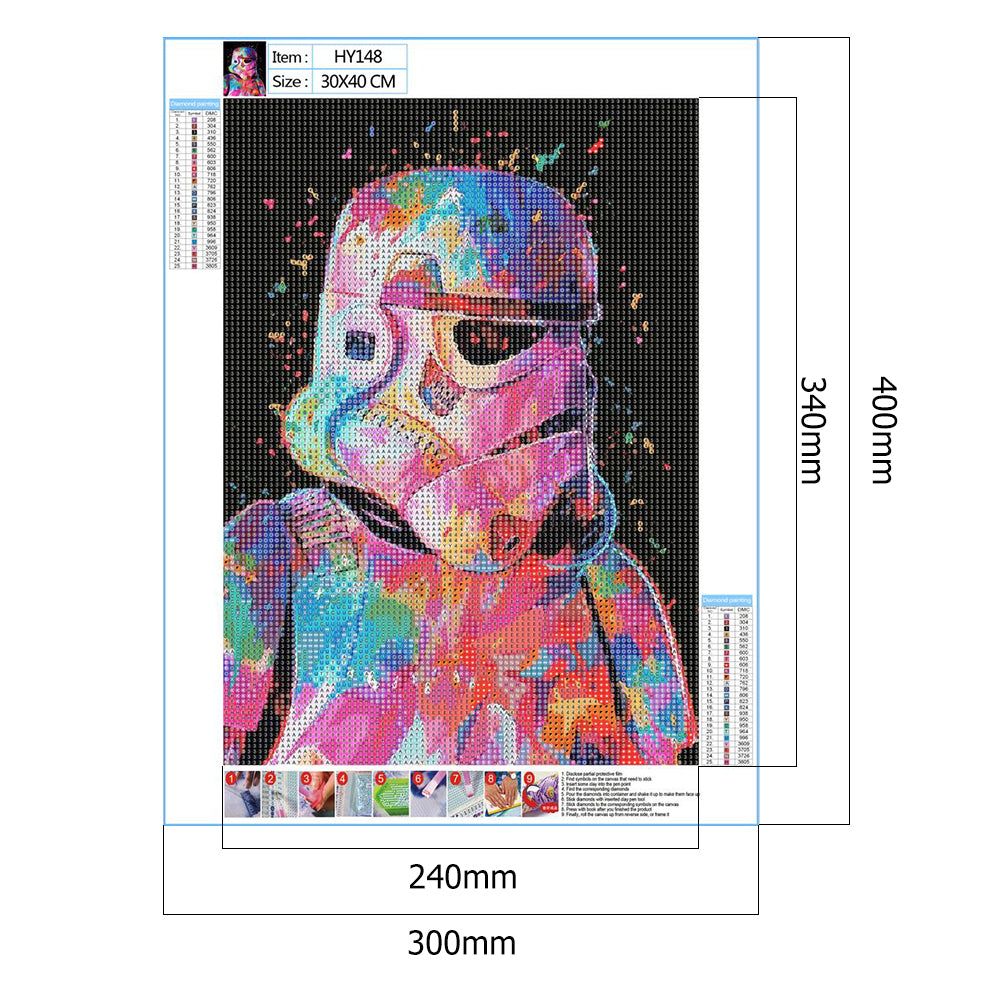Star Wars - Full Round Drill Diamond Painting 30*40CM
