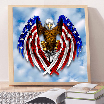 Flag Eagle - Full Round Drill Diamond Painting 30*30CM