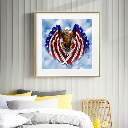 Flag Eagle - Full Round Drill Diamond Painting 30*30CM