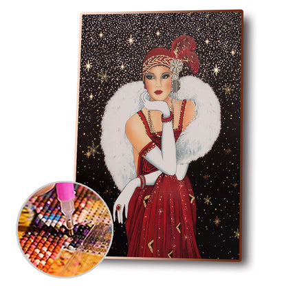 Woman - Full Round Drill Diamond Painting 30*40CM