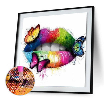 Graffiti Lip - Full Round Drill Diamond Painting 30*30CM