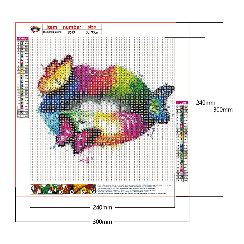 Graffiti Lip - Full Round Drill Diamond Painting 30*30CM