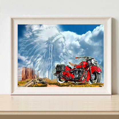 Motorcycle - Full Round Drill Diamond Painting 40*30CM