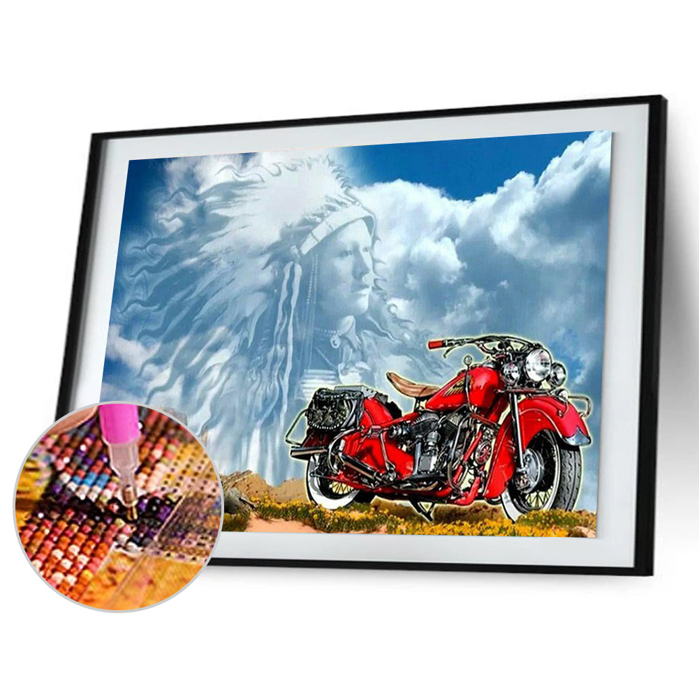 Motorcycle - Full Round Drill Diamond Painting 40*30CM