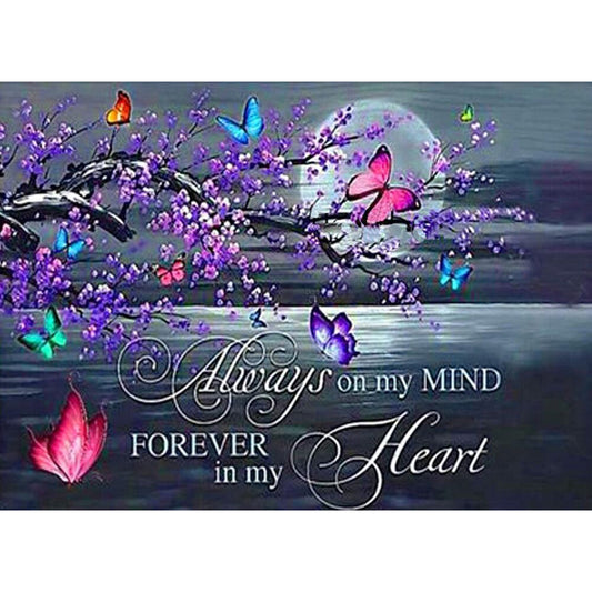 Butterfly Letter - Full Square Drill Diamond Painting 50*40CM