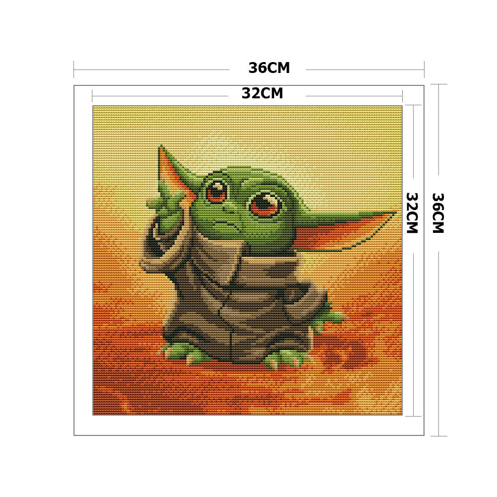 Yoda - 11CT Stamped Cross Stitch 36*36CM