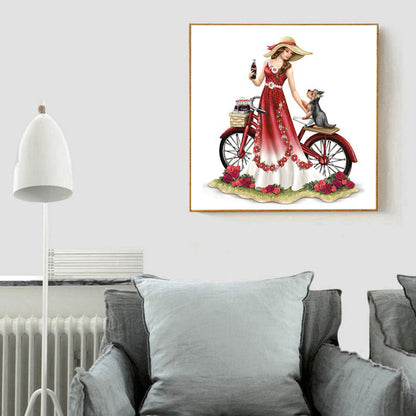 Dress Lady - Full Round Drill Diamond Painting 40*40CM