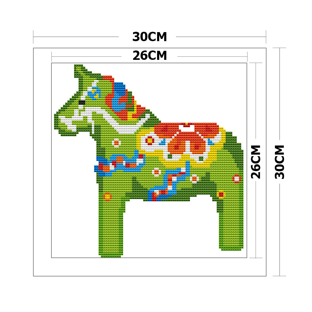 Horse- 11CT Stamped Cross Stitch 30*30CM