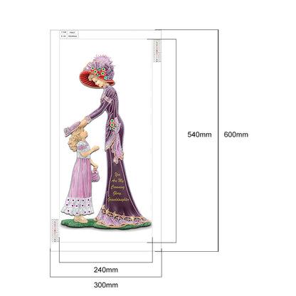 Dress Lady - Special Shaped Drill Diamond Paintng 30*60CM