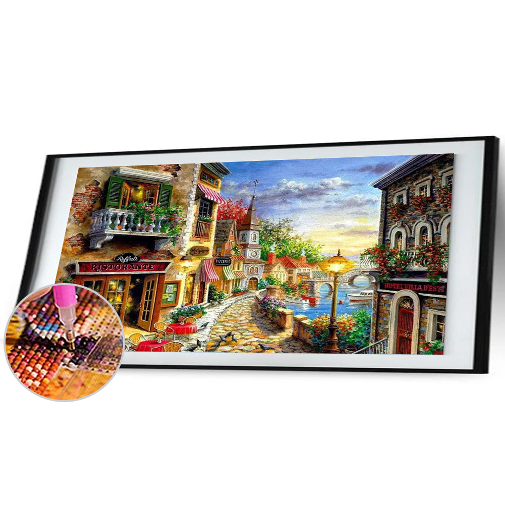 Streetscape - Full Round Drill Diamond Painting 80*40CM