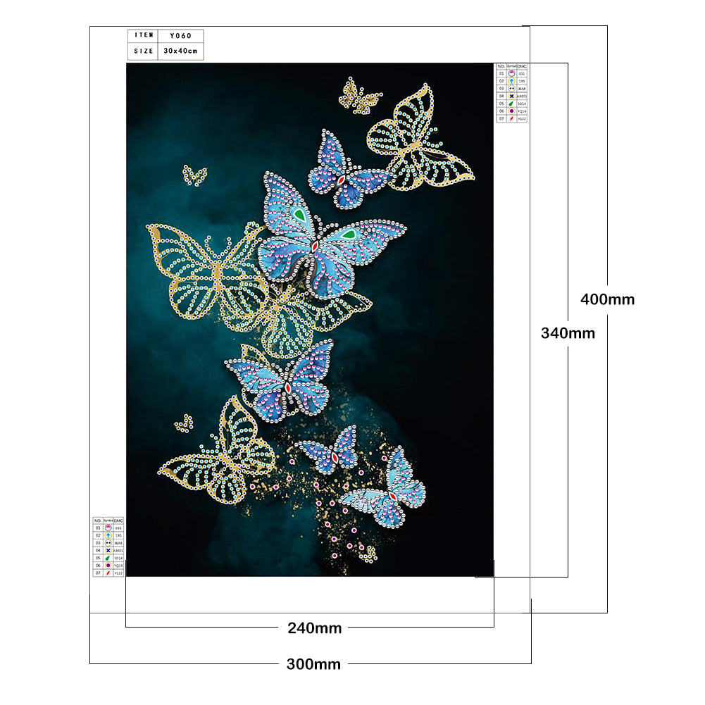 Butterfly - Special Shaped Drill Diamond Painting 30*40CM