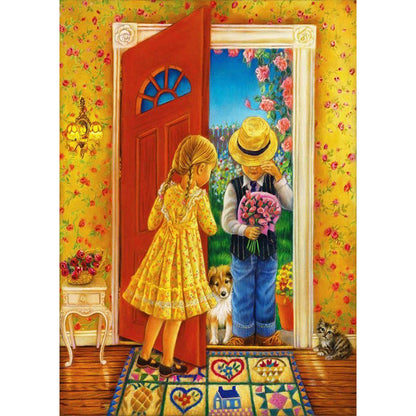 Kids Flower - Full Round Drill Diamond Painting 30*40CM