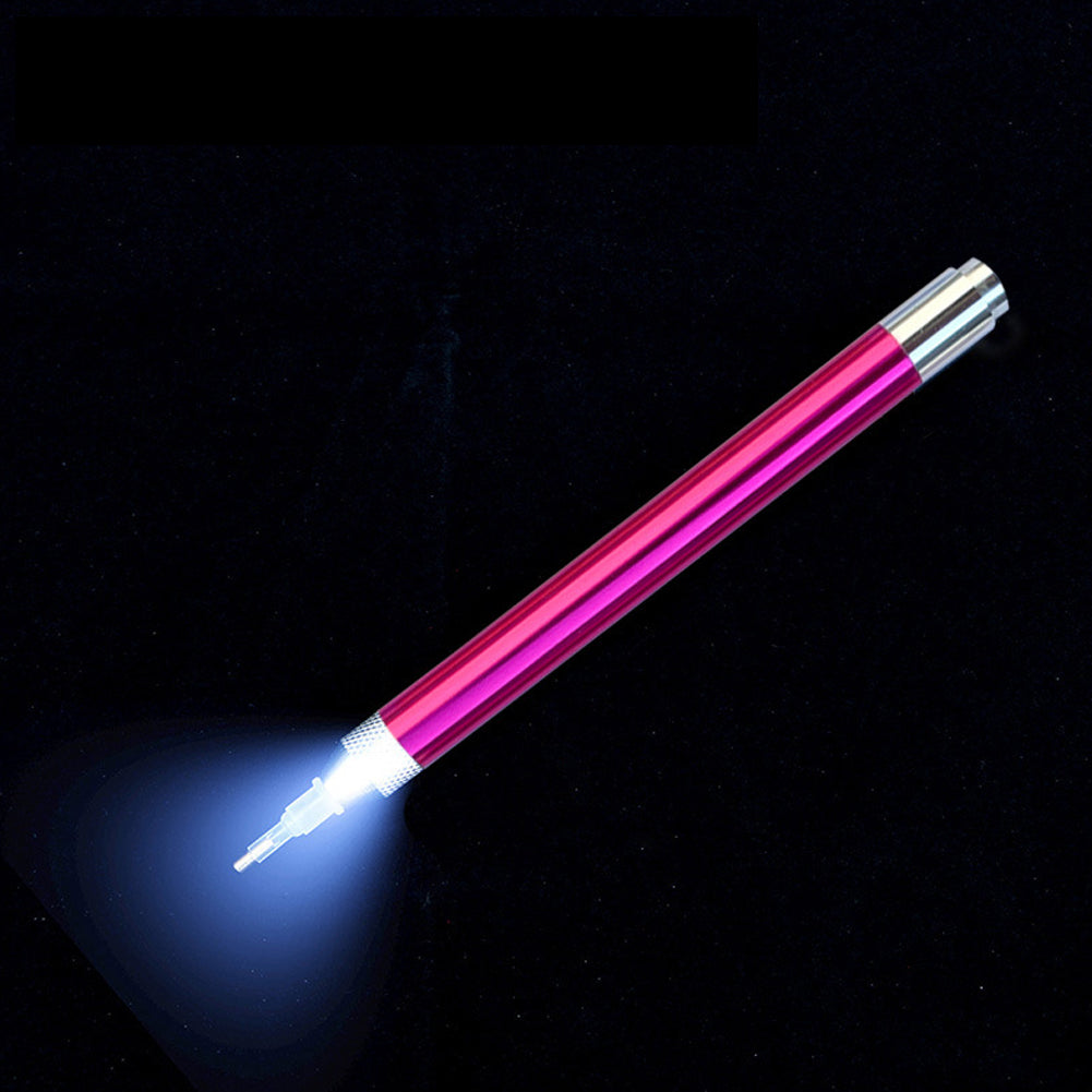 Battery Powered Lighted Point Drill Pen Diamond Painting DIY Tools (Rose)