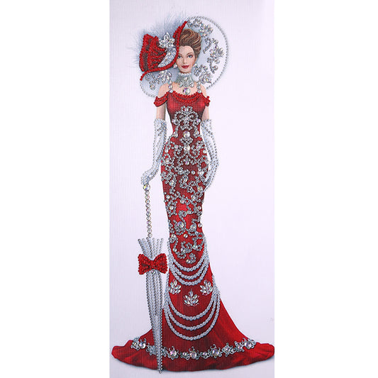 Dress Lady - Special Shaped Drill Diamond Paintng 30*60CM