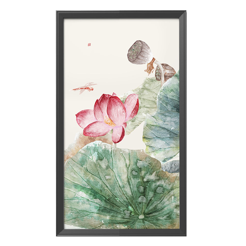 Lotus - 11CT Stamped Cross Stitch 36*65CM