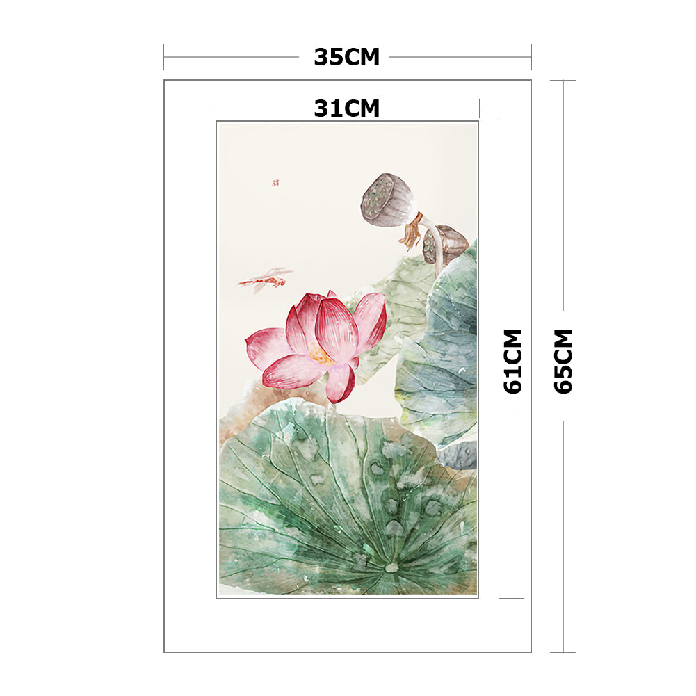 Lotus - 11CT Stamped Cross Stitch 36*65CM