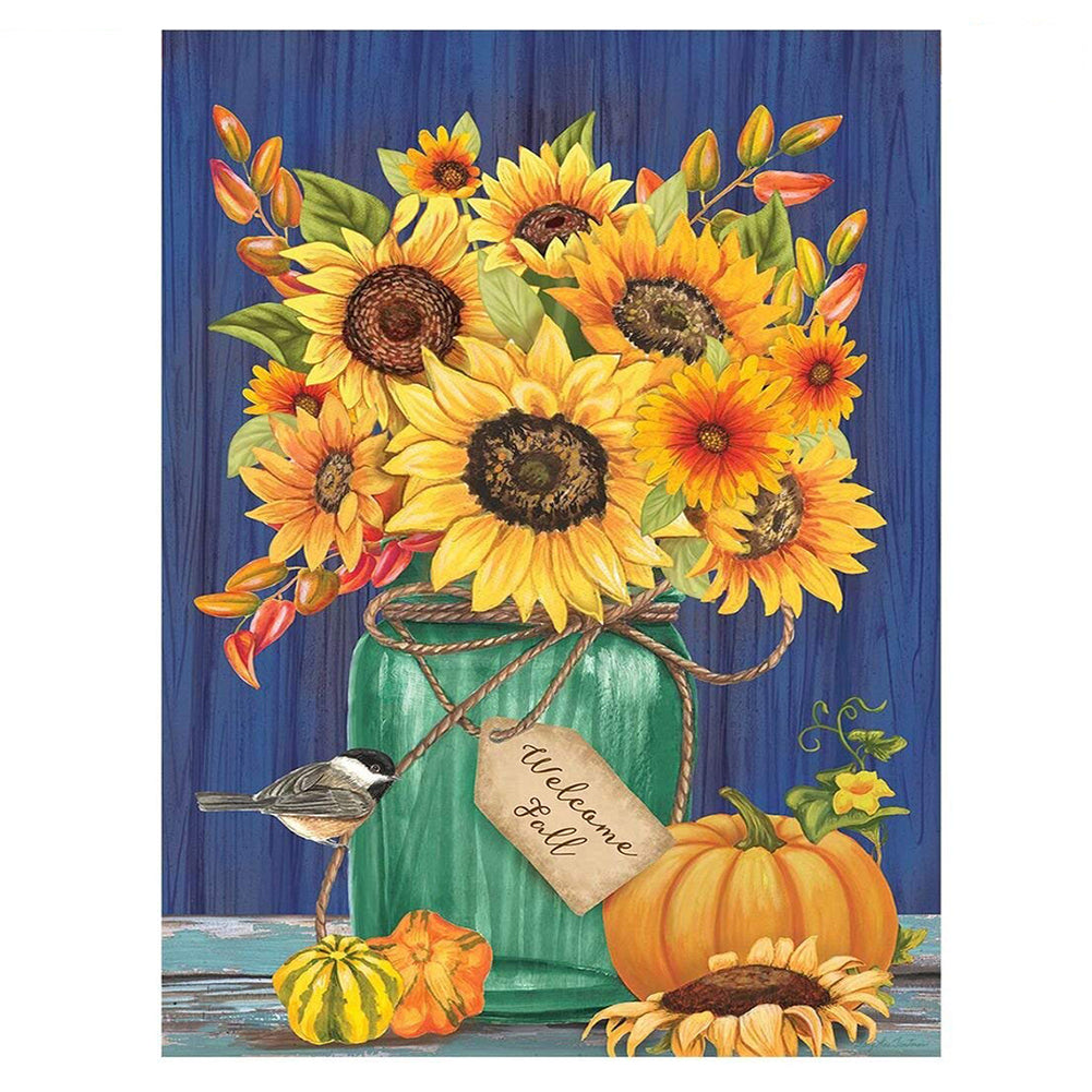 Sunflower - 11CT Stamped Cross Stitch 30*40CM