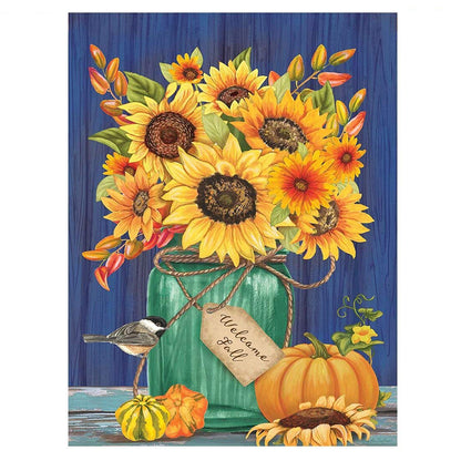 Sunflower - 11CT Stamped Cross Stitch 30*40CM