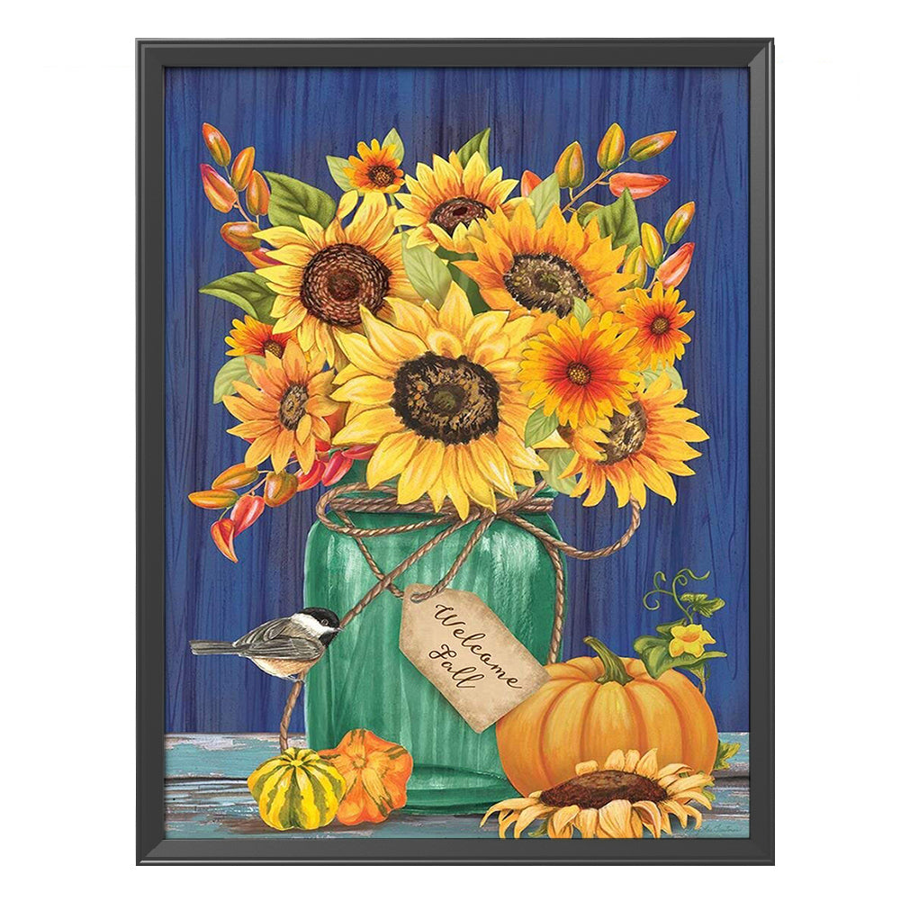 Sunflower - 11CT Stamped Cross Stitch 30*40CM