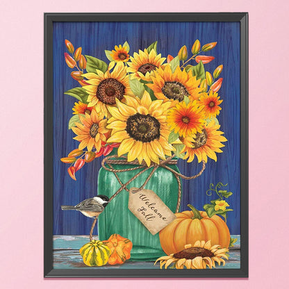 Sunflower - 11CT Stamped Cross Stitch 30*40CM