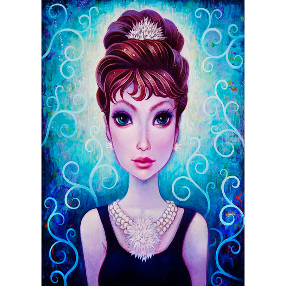 Woman Flower - Full Round Drill Diamond Painting 30*40CM