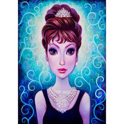 Woman Flower - Full Round Drill Diamond Painting 30*40CM