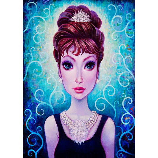 Woman Flower - Full Round Drill Diamond Painting 30*40CM