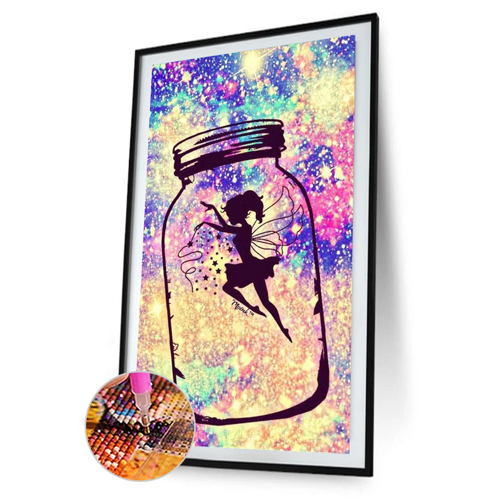 Girl in Bottle - Full Round Drill Diamond Painting 40*80CM