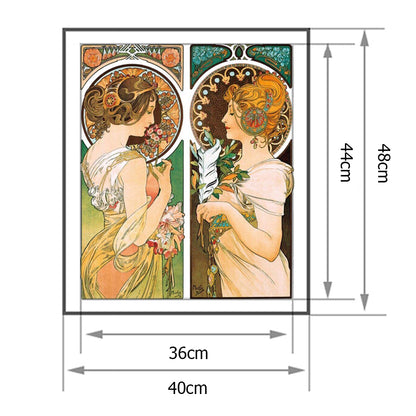 Twin Sisters - 11CT Stamped Cross Stitch 40*48CM
