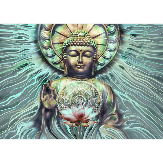 Lotus Buddha - Full Round Drill Diamond Painting 40*30CM