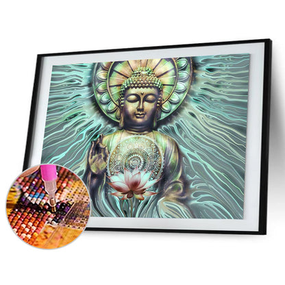 Lotus Buddha - Full Round Drill Diamond Painting 40*30CM