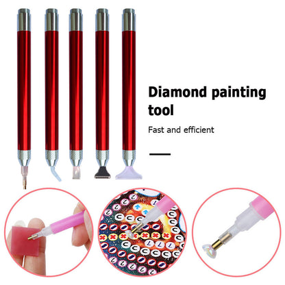 DIY Diamond Painting Rhinestone Mosaic Picture Point Drill Pen with Light