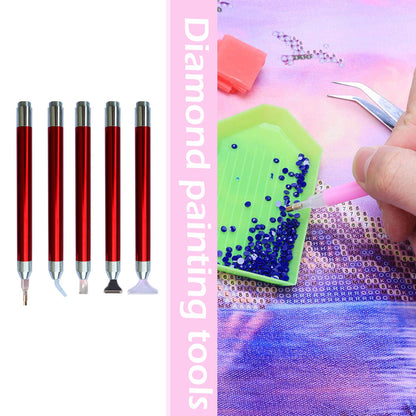 DIY Diamond Painting Rhinestone Mosaic Picture Point Drill Pen with Light