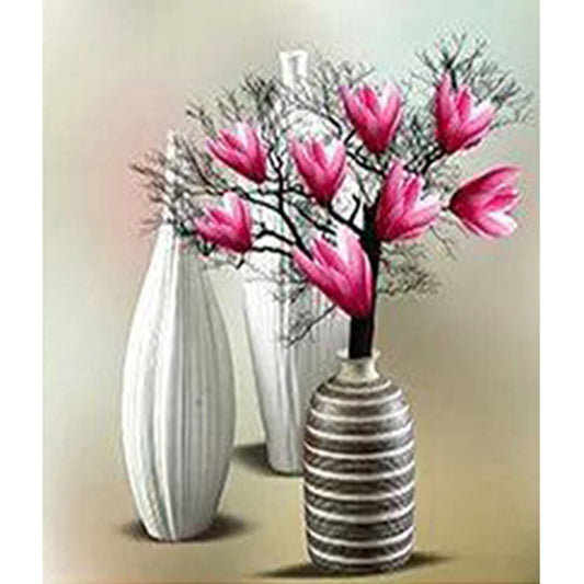 Flower Vase - Full Round Drill Diamond Painting 30*40CM