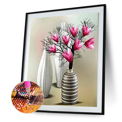 Flower Vase - Full Round Drill Diamond Painting 30*40CM