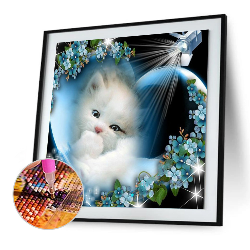 Shining Cat - Full Round Drill Diamond Painting 30*30CM