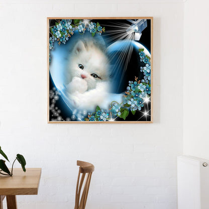 Shining Cat - Full Round Drill Diamond Painting 30*30CM