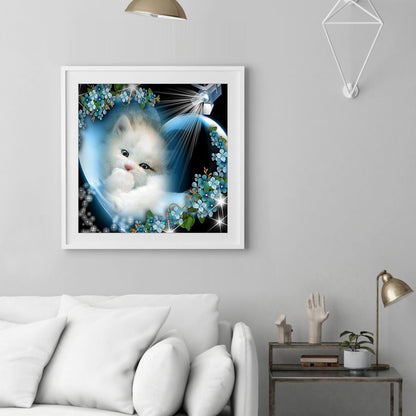 Shining Cat - Full Round Drill Diamond Painting 30*30CM