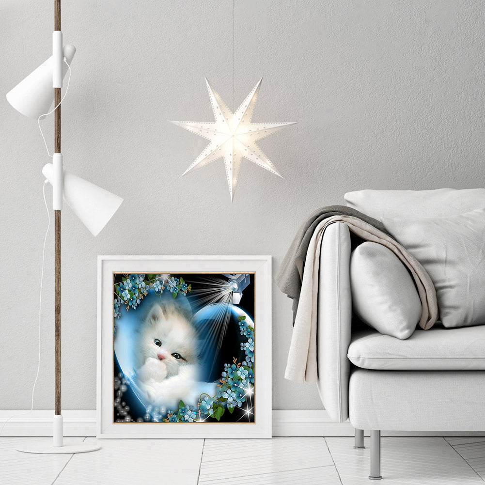 Shining Cat - Full Round Drill Diamond Painting 30*30CM