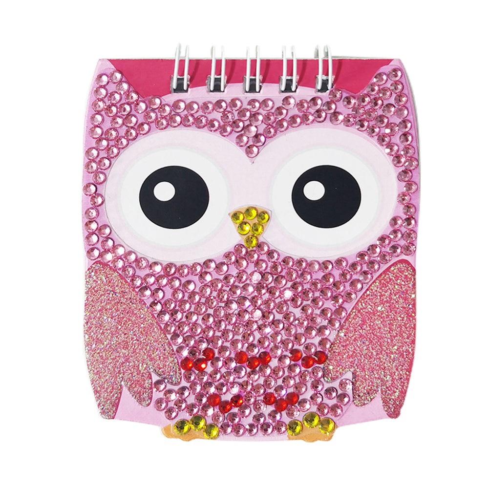 6pcs 5D Diamond Painting Notebook Set DIY Cartoon Book Children Gift (Owl)