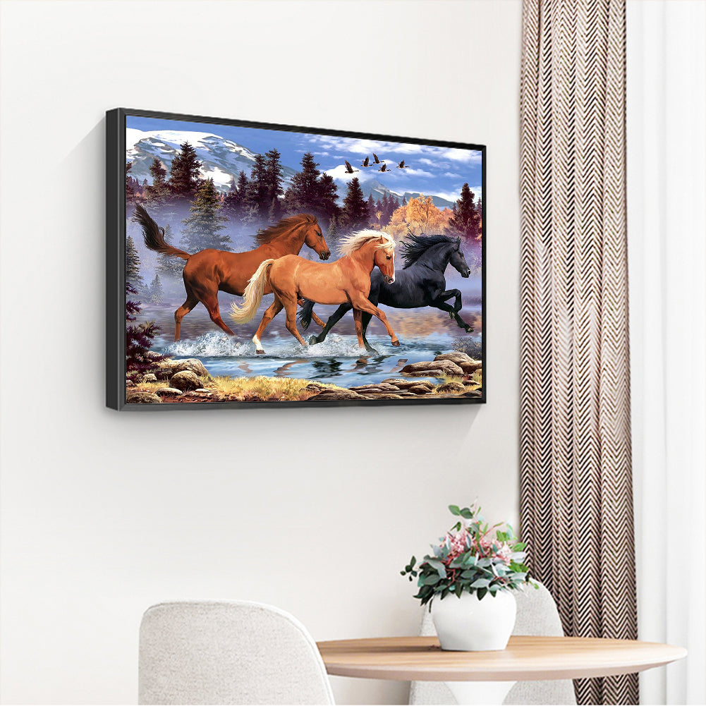 Running Horse - Full Round Drill Diamond Painting 40*30CM