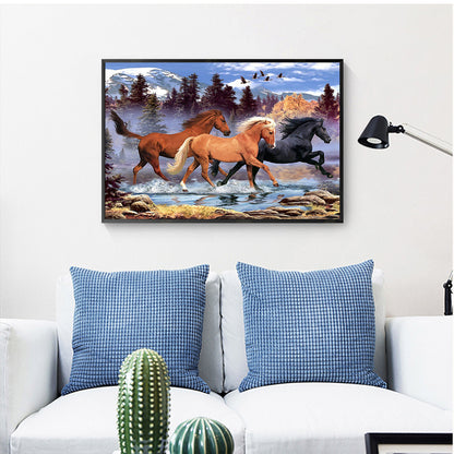 Running Horse - Full Round Drill Diamond Painting 40*30CM