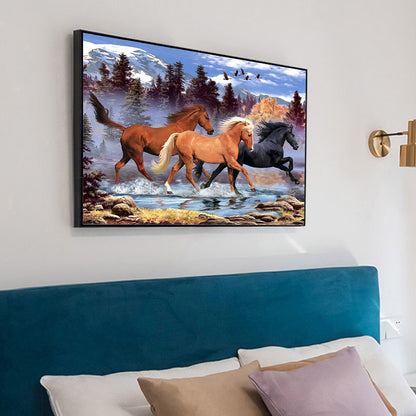 Running Horse - Full Round Drill Diamond Painting 40*30CM